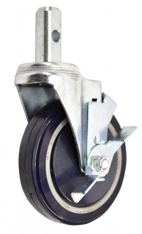 Heavy-Duty Caster with Brakes for Aluminum Pan and Lug Racks